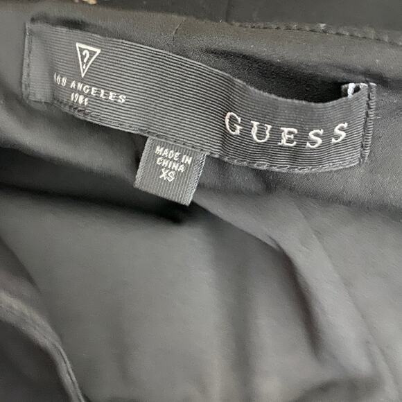 Guess Black Embroidered Eyelet Pencil Skirt Women's Size Extra Small XS - Picture 7 of 8
